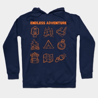 Adventure Camping Items Hoodie